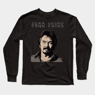 John Prine --- Retro 70s Style Long Sleeve T-Shirt